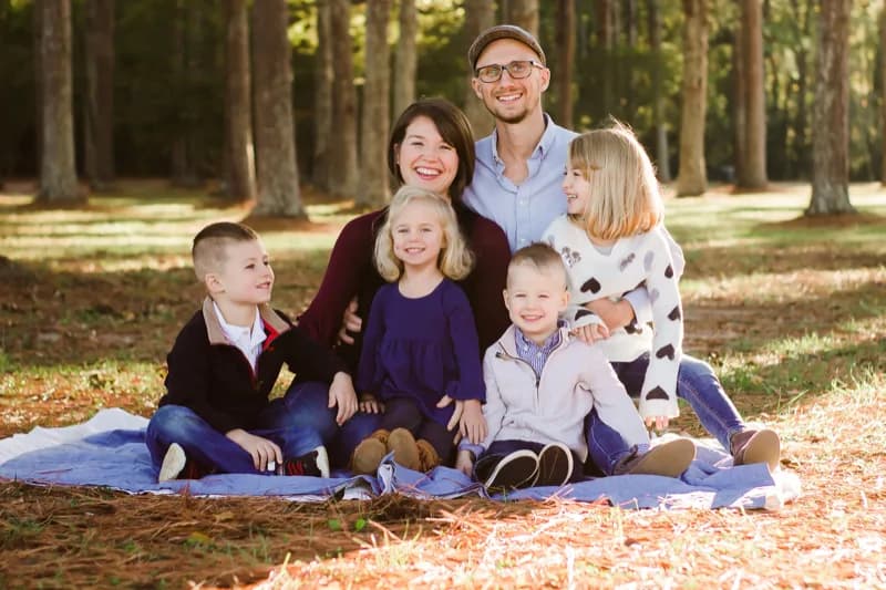The Headley family in Jacksonville, Alabama