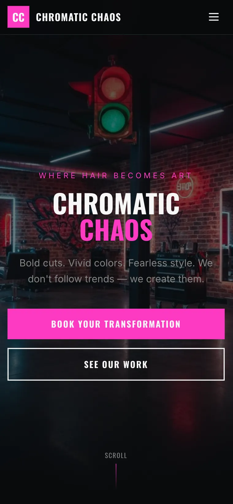 Chromatic Chaos Salon on mobile