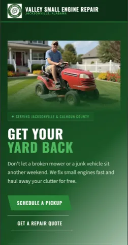 Valley Small Engine Repair on mobile